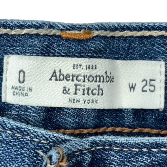 Abercrombie & Fitch Curve Love Ankle Skinny Jeans Sz 0 Casual Distressed Grunge - Picture 7 of 8